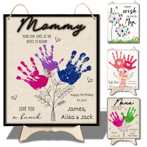 DIY Hand Print Mothers Day Sign for Kids