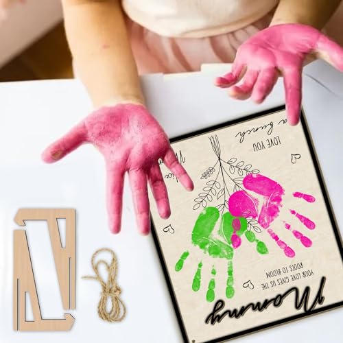 DIY Hand Print Mothers Day Sign for Kids