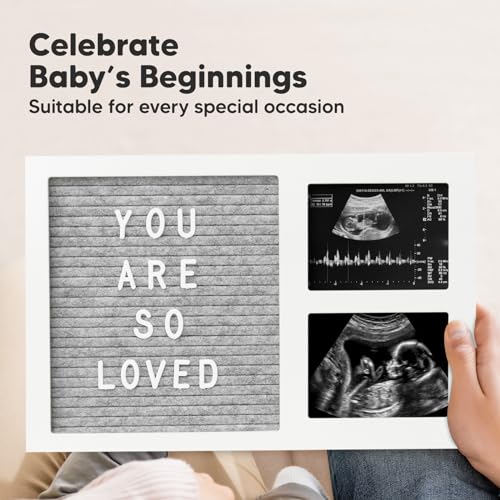 KeaBabies Baby Footprint Kit with Felt Letter Board