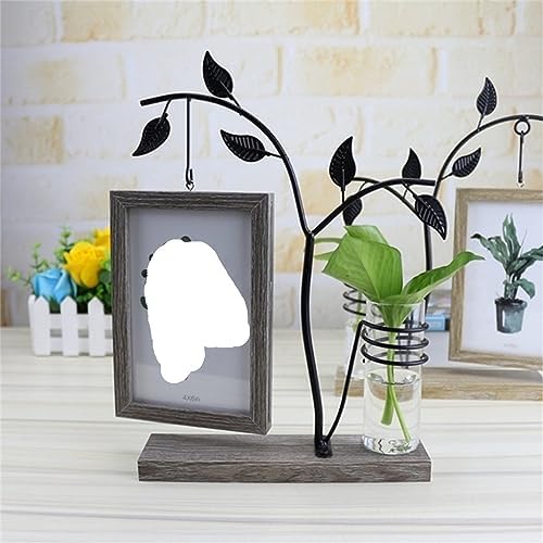 STBTOO Family Frame 4x6 Vertical Metal Tree Desk Photo Frame with Glass