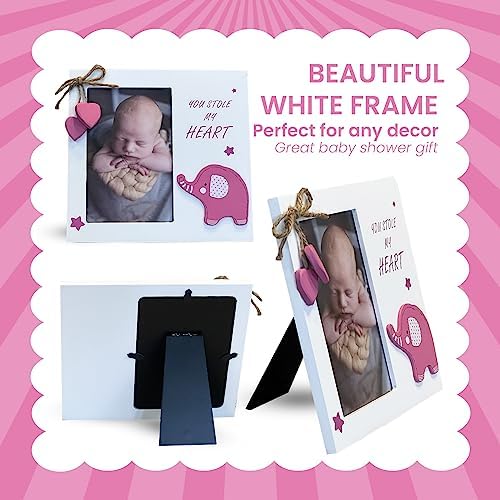 Baby Girl You Stole My Heart Wooden Newborn Picture Frame Pink