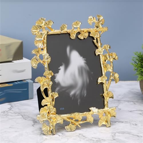 STBTOO 7inch Gold Accent Metal Photo Frame
