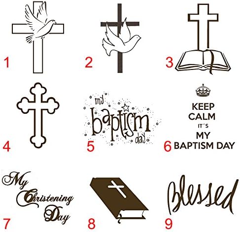 Glitzby Baptism Keepsake Wooden Block Personalized