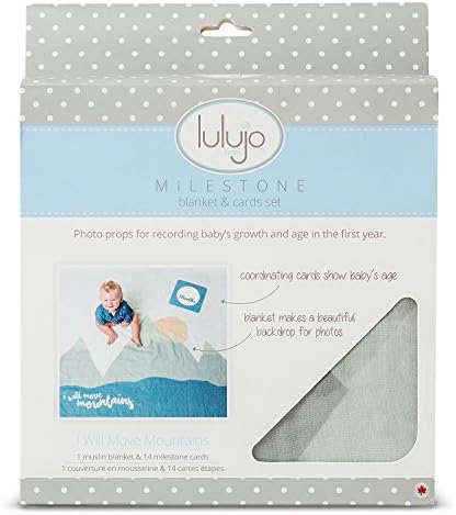 Lulujo Baby Milestone Blanket and Cards Set