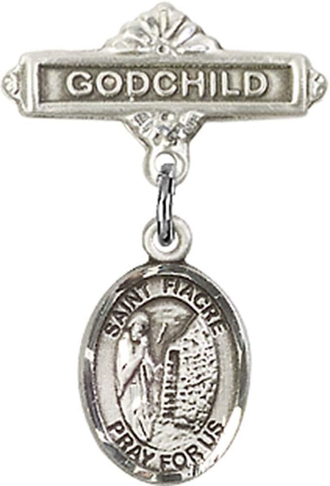 Religious Obsession Baby Badge with St Fiacre Charm
