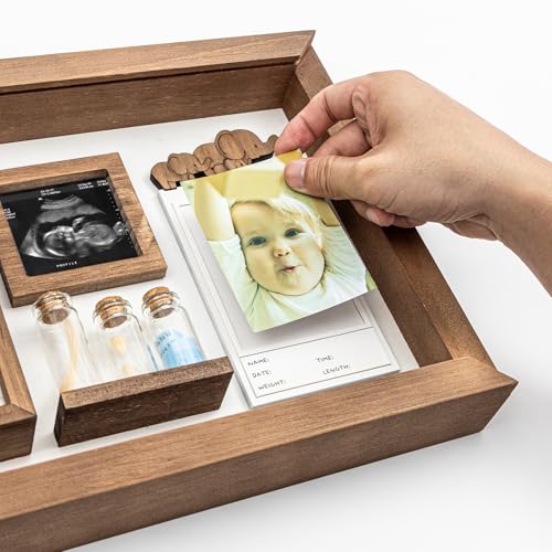 Baby Handprint Footprint Frame - Keepsake Box for Newborn