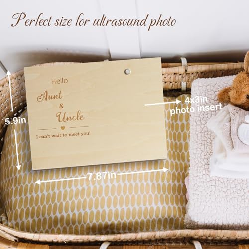 HAMUIERS Aunt Uncle Baby Announcement Frame