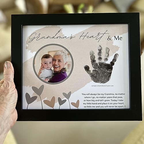 Grandparent Gift Co Baby Handprint Frame with Poetry - 8x10 Wall Display