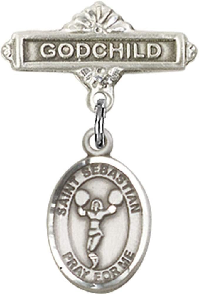 Jewels Obsession Baby Badge with St Sebastian and Cheerleading Charm