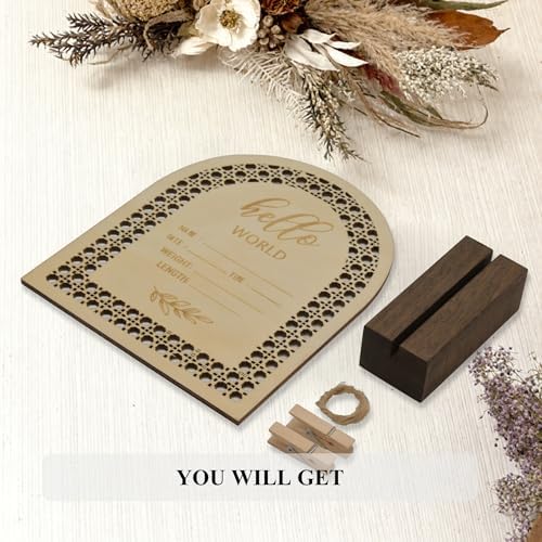 XYINFINIS Baby Announcement Sign with Ultrasound Frame