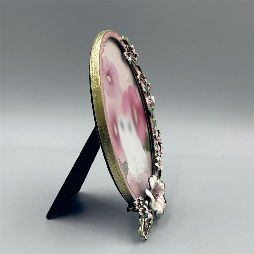 STBTOO 6inch Enamel Metal Frame Photo Decoration