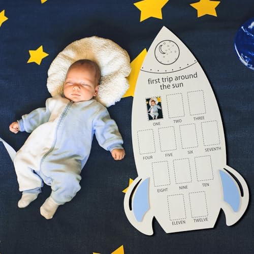 First Trip Around the Sun Rocket Photo Frame Keepsake