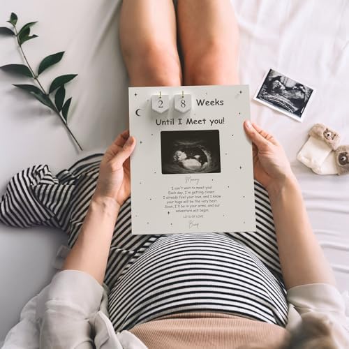 EURSET Ultrasound Photo Frame Countdown for Baby Shower