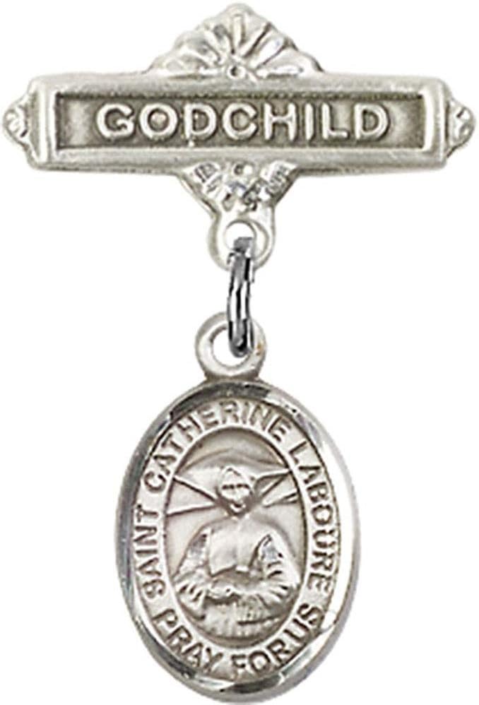 Religious Obsession Baby Badge with St Catherine Laboure Charm