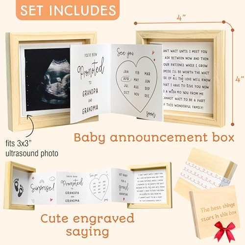 97 Decor Baby Announcement Wooden Keepsake Box