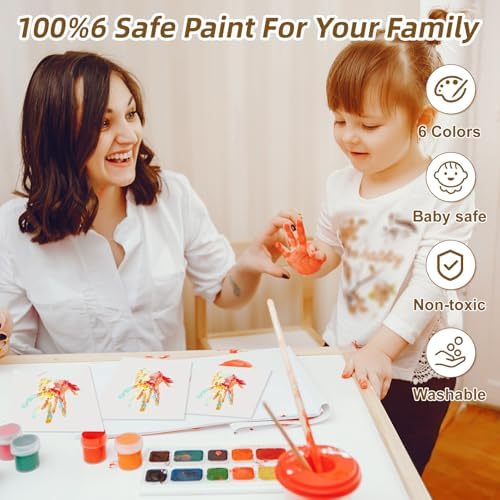 ADAJOEL Family Handprint Kit with Tooth Fairy Holder