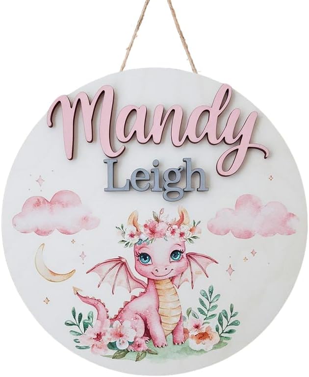 Personalized Wooden Name Sign with 3D Design