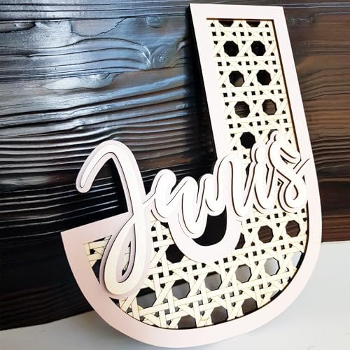 Chillever Custom Wood Name Sign with Initials