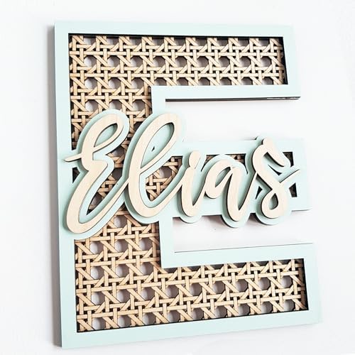 Chillever Custom Wood Name Sign with Initials