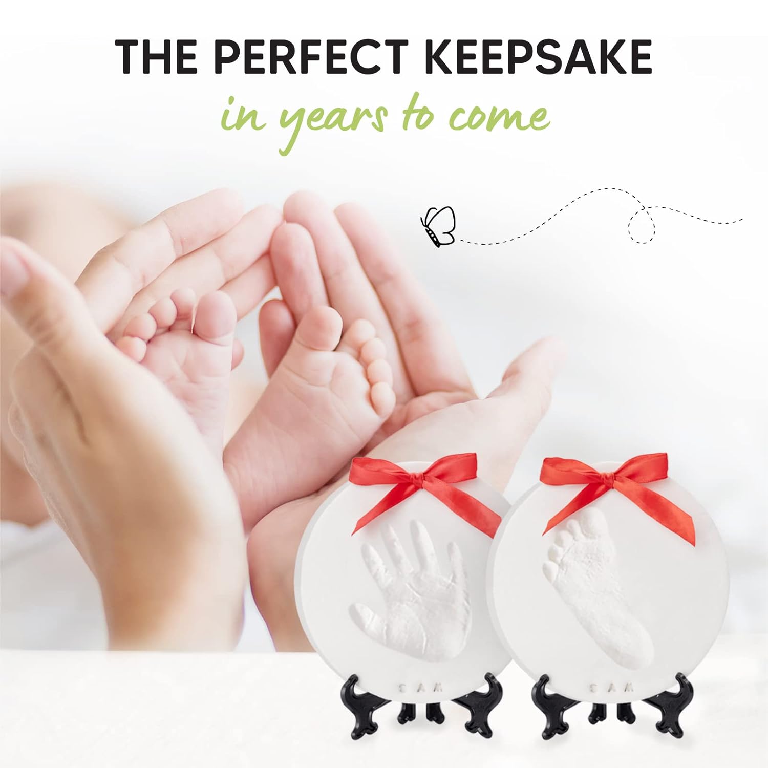 KeaBabies Baby Footprint Handprint Keepsake Kit 1
