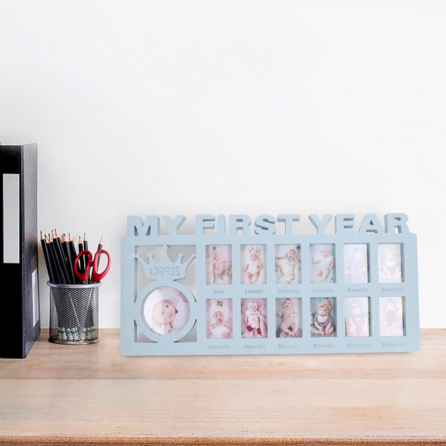 Zerodis First Year Baby Keepsake Frame 12 Months Photo Display