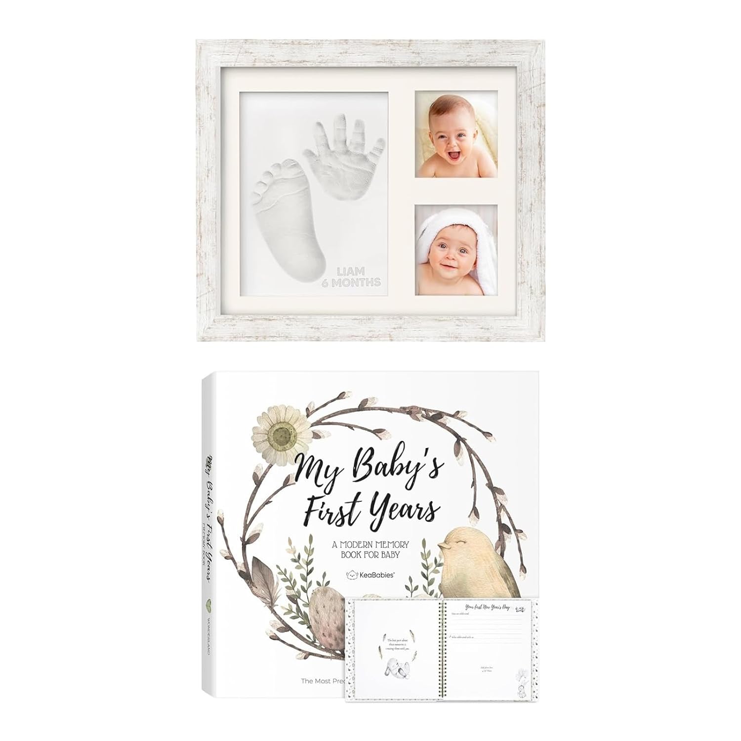 KeaBabies Baby Keepsake Frame and Memory Book 1