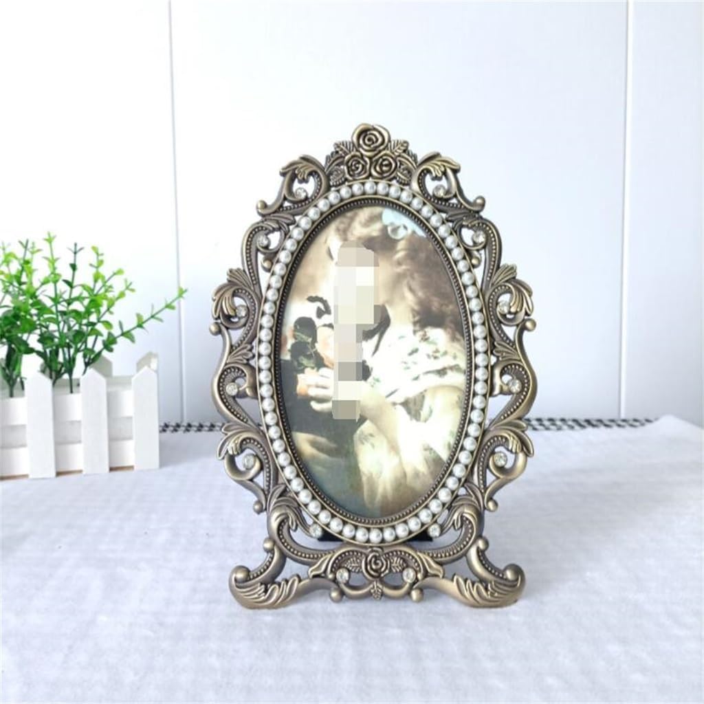 STBTOO 6 Inch Metal Frame for Family Decor and Wedding Photos