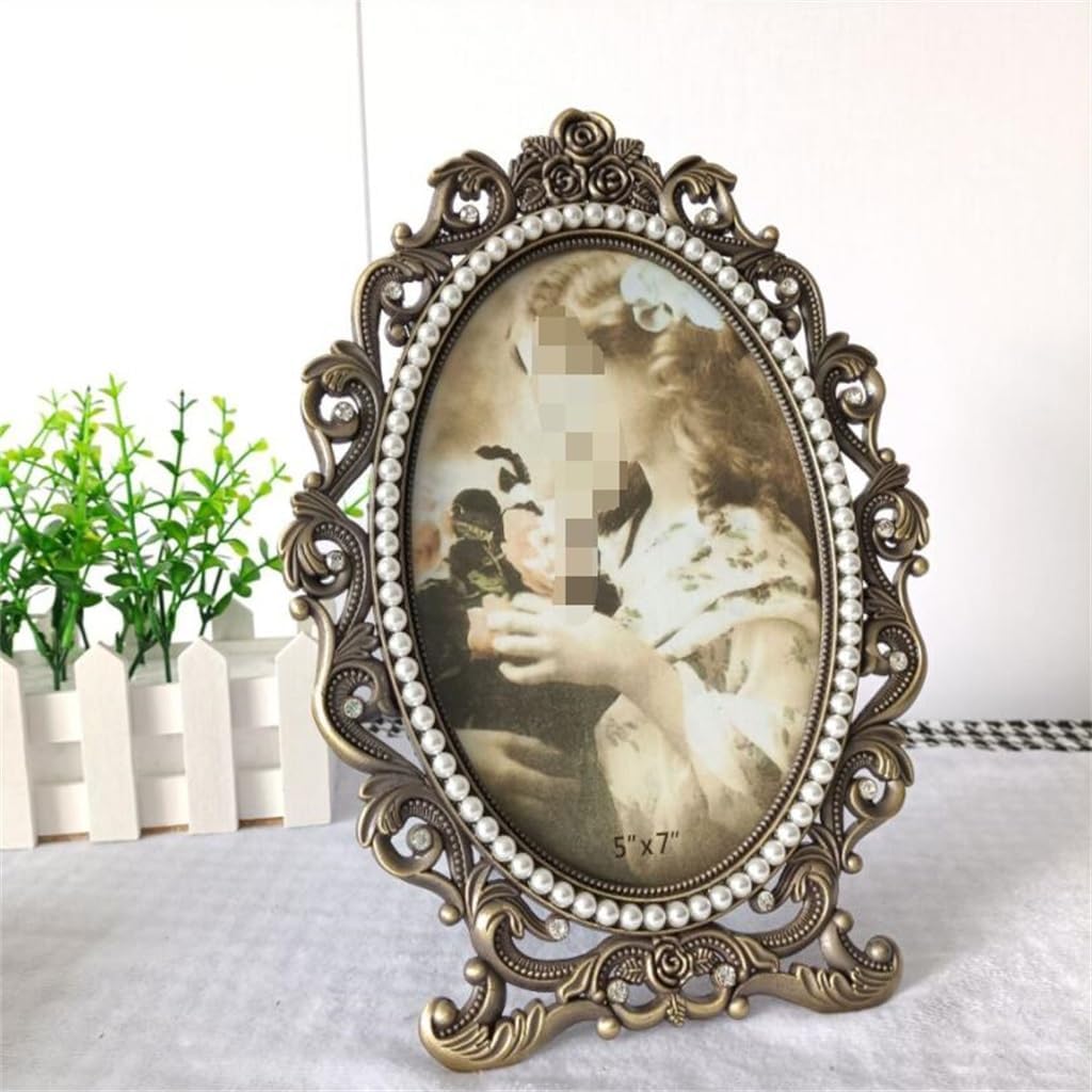 STBTOO 6 Inch Metal Frame for Family Decor and Wedding Photos