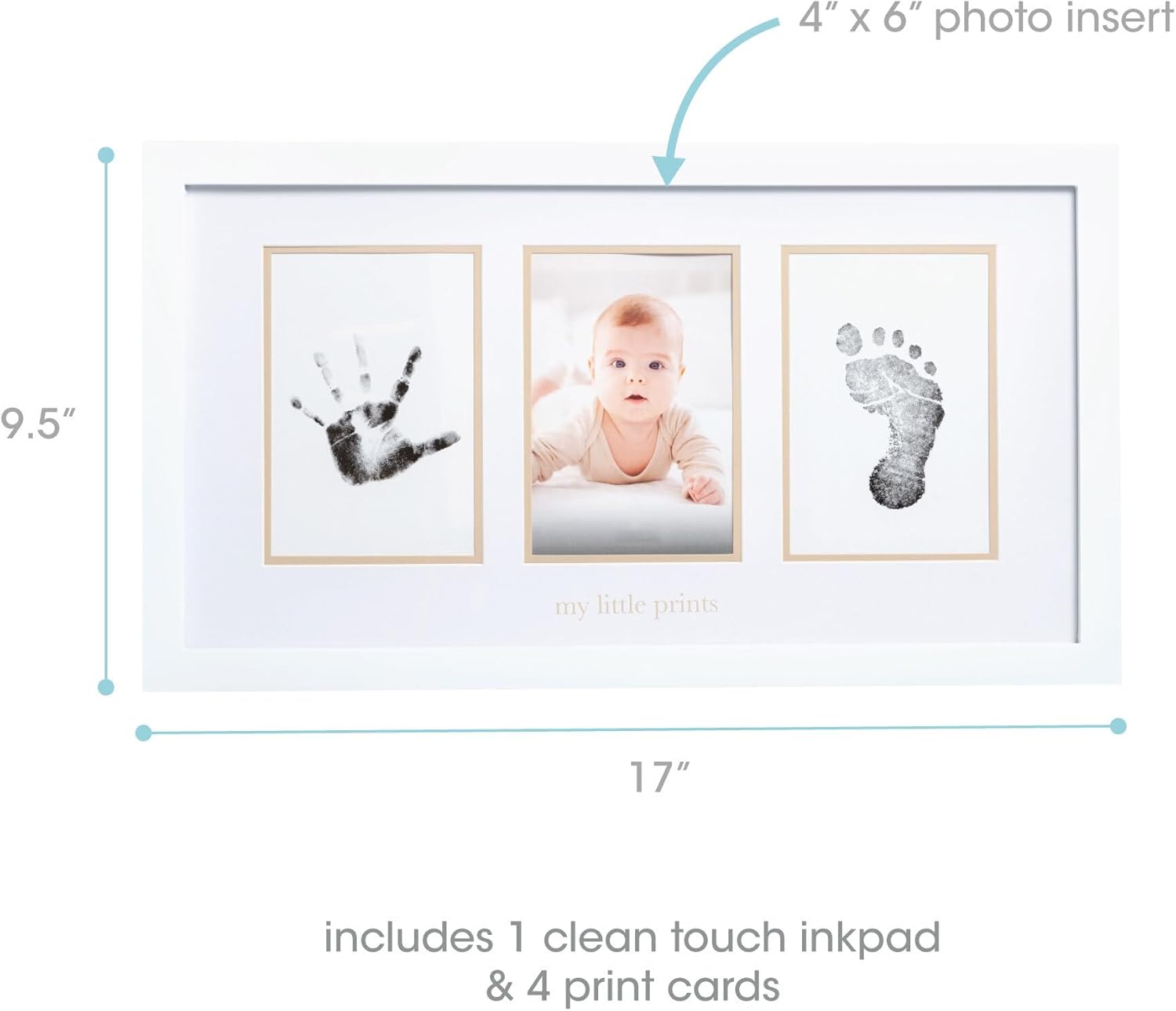 Pearhead Baby Keepsake Frame with Ink Pad and Mat