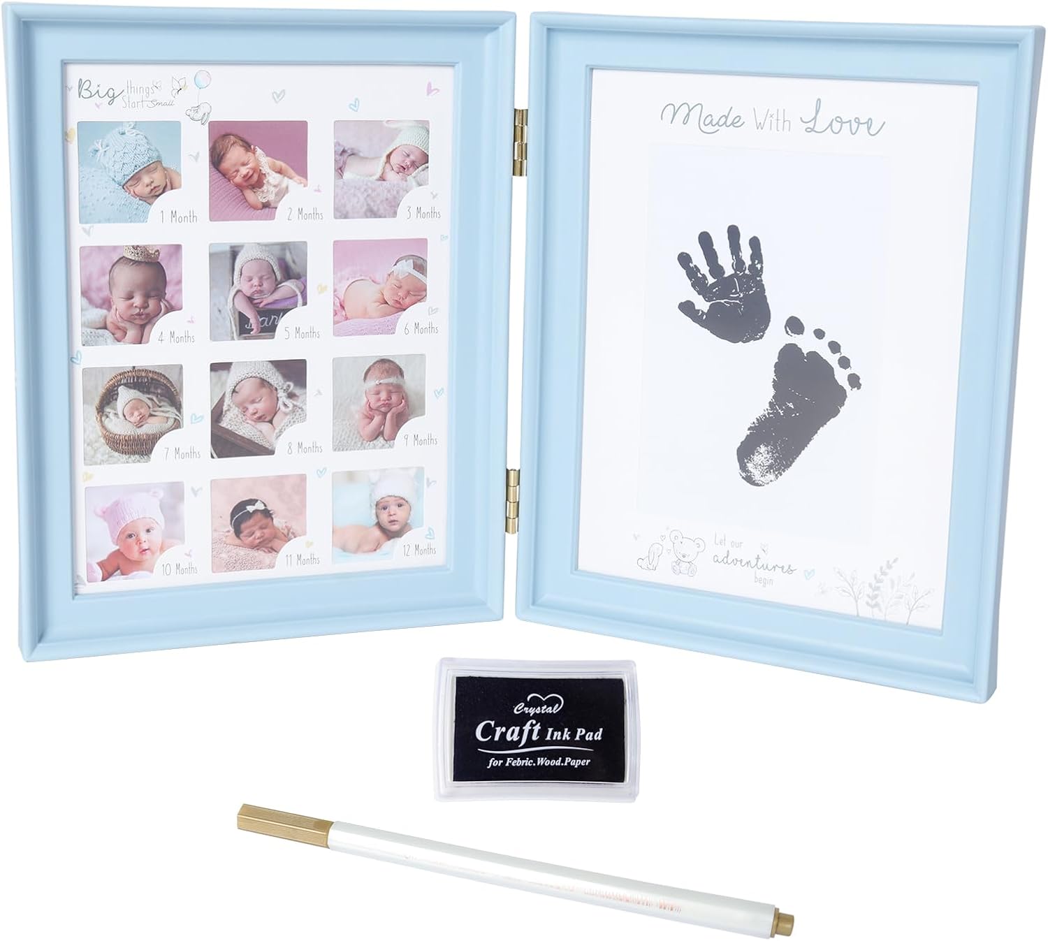 RECUTMS Baby Keepsake Frame Kit with Ink Pad and Pen