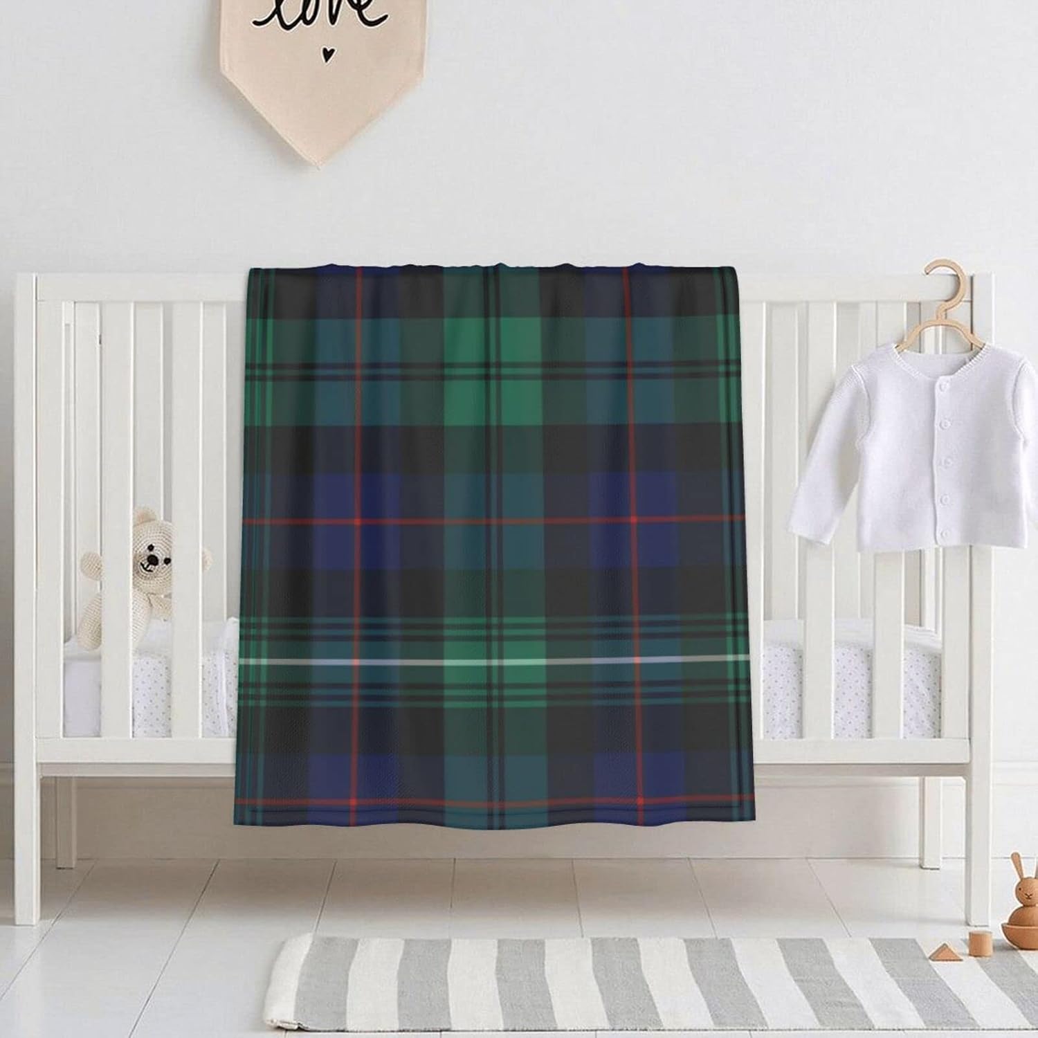 DKJlitter Baby Blanket for Boys Girls 30 x 40 Inch