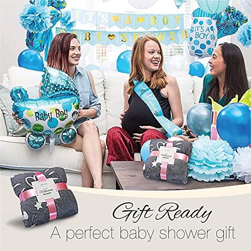 ONE4ONE SAFETY Grey Baby Monthly Milestone Blanket