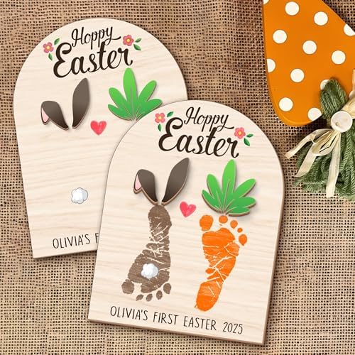 Personalized Babys First Easter Plaque with Name