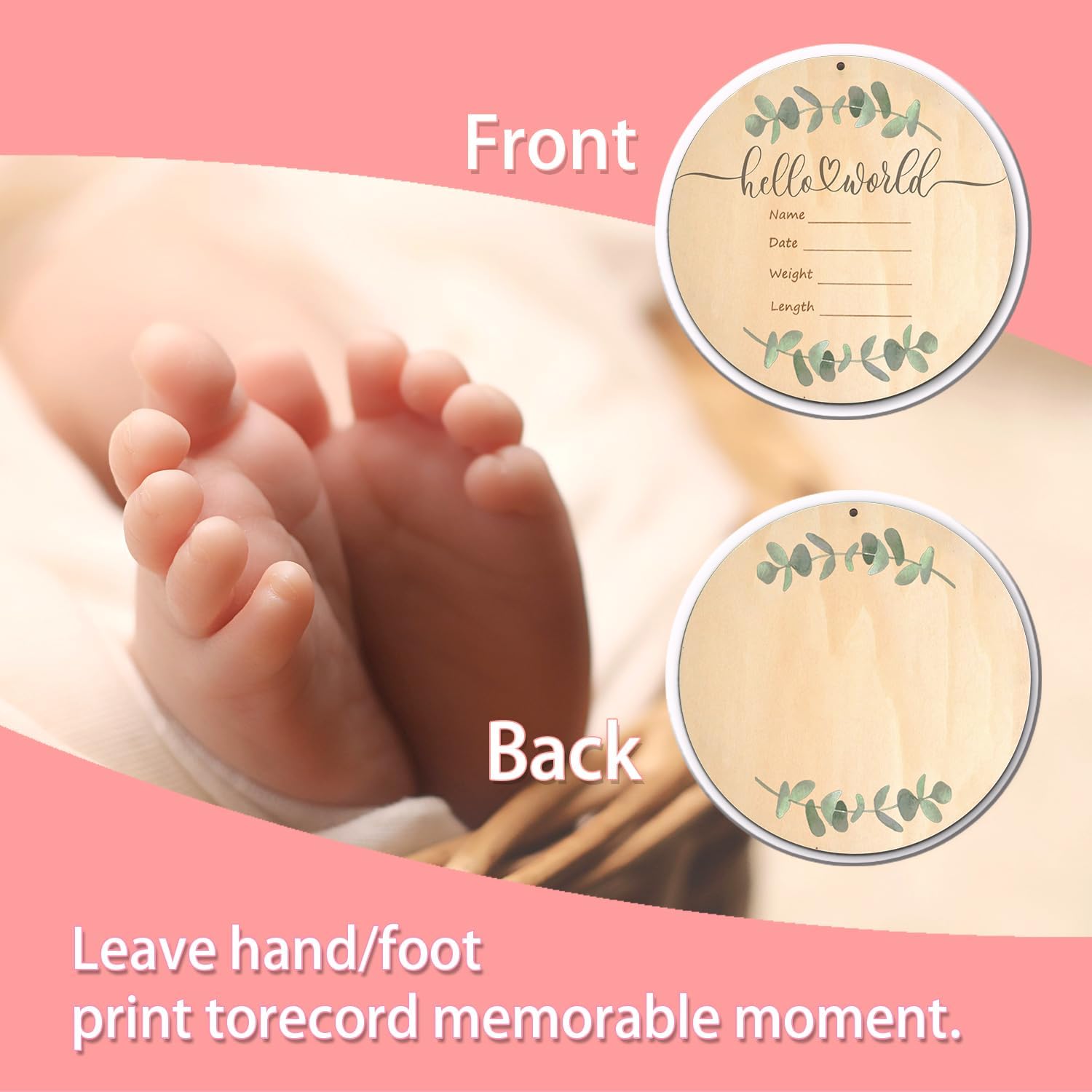 GAIBIJA Baby Birth Announcement Sign with Marker Pen