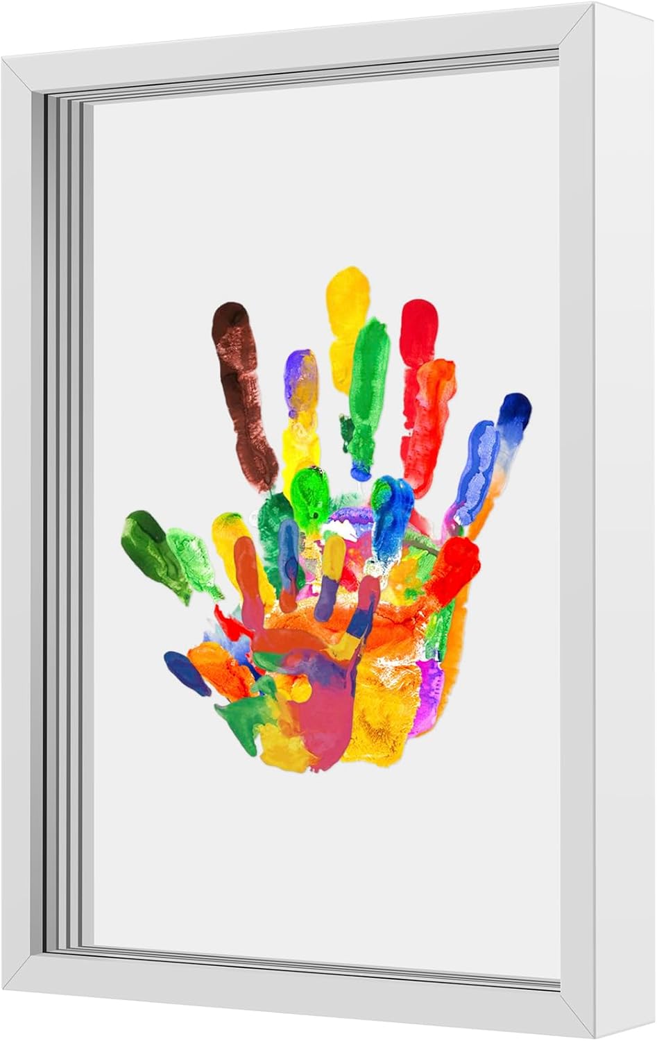 Clear Family Handprint Kit DIY Wooden Frame with 6 Paints