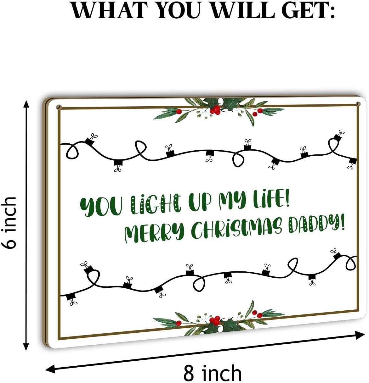 Daddy Handprint You Light Up My Life 6x8 Keepsake Sign