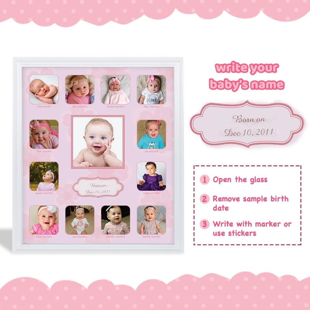 Collage Photo Frame for Baby First Year Keepsake