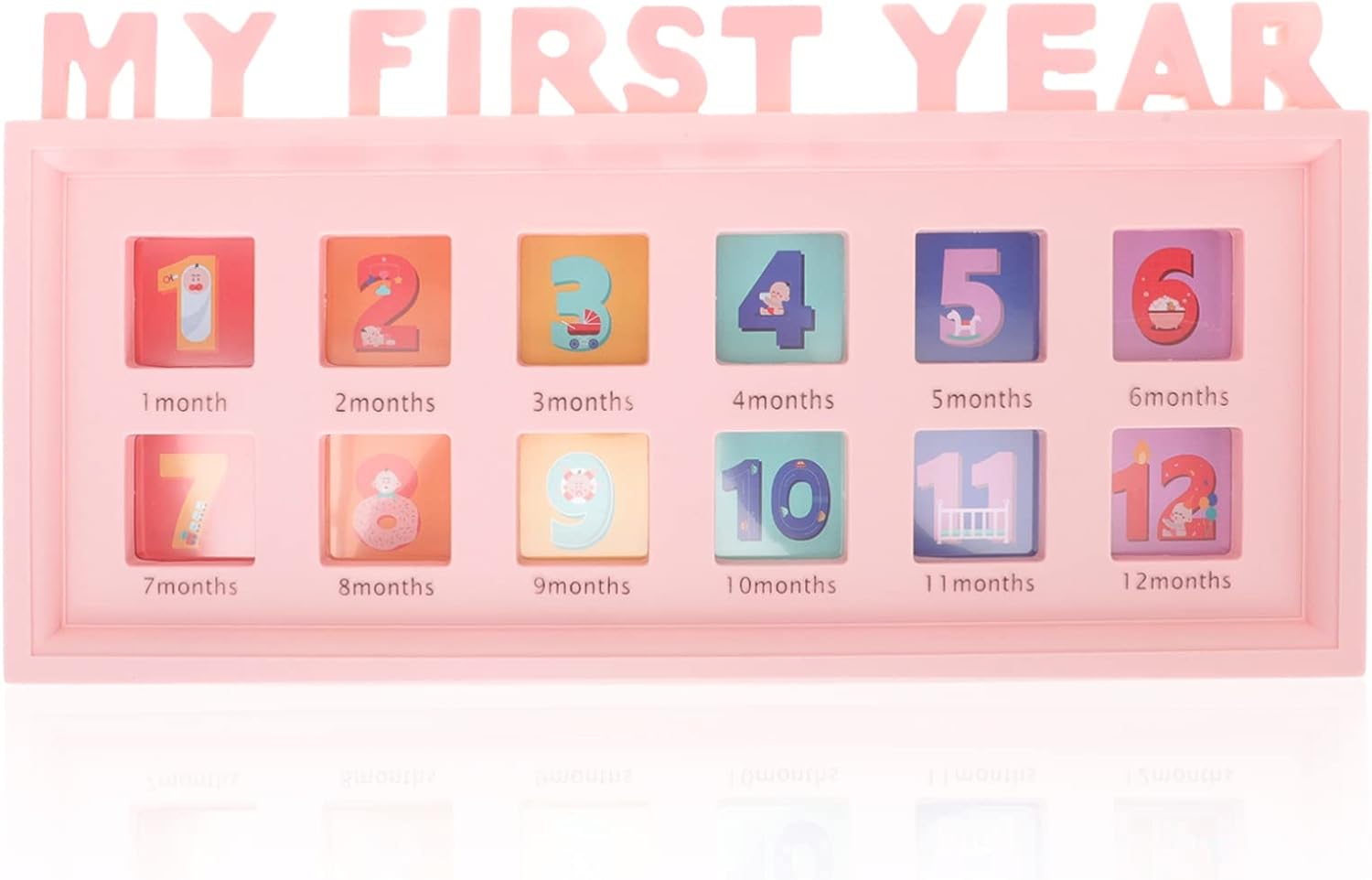 Kisangel Growth Photo Frame for 12 Months