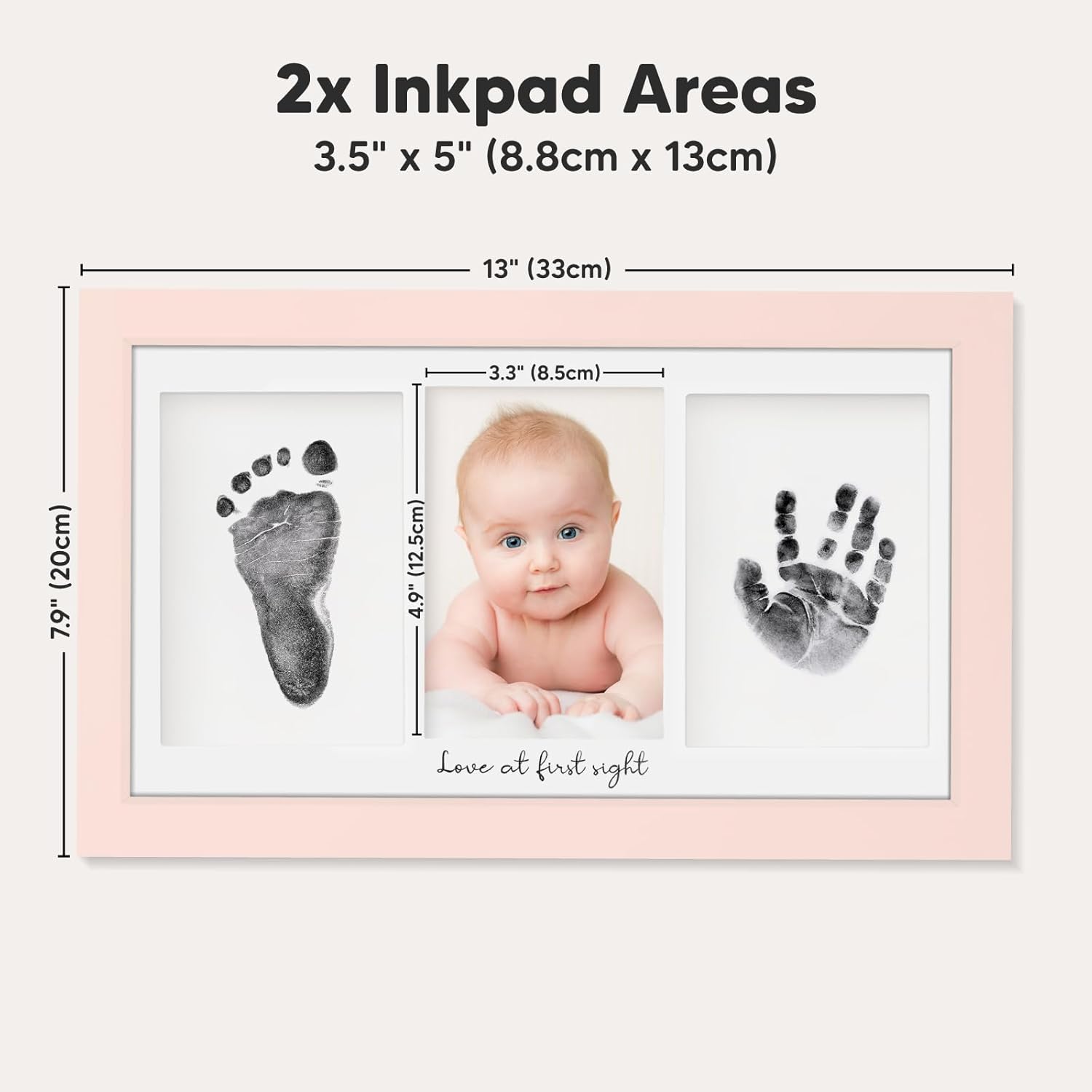 KeaBabies Inkless Hand Footprint Kit - 2-Pack for Baby Dog Keepsake