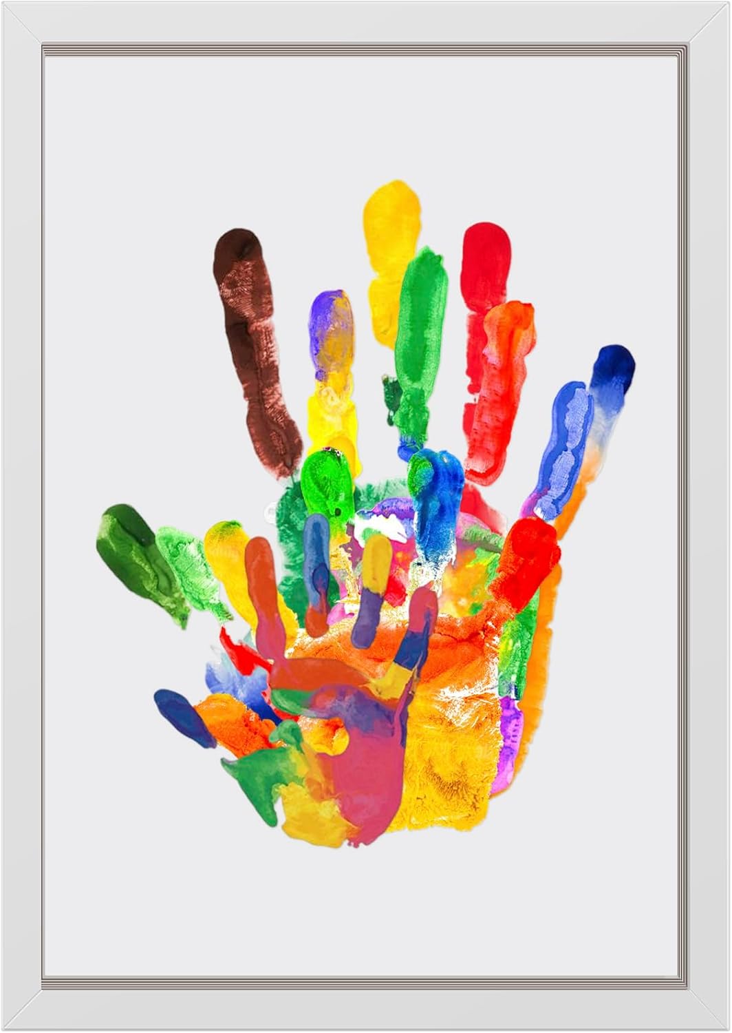 Clear Family Handprint Kit DIY Wooden Frame with 6 Paints