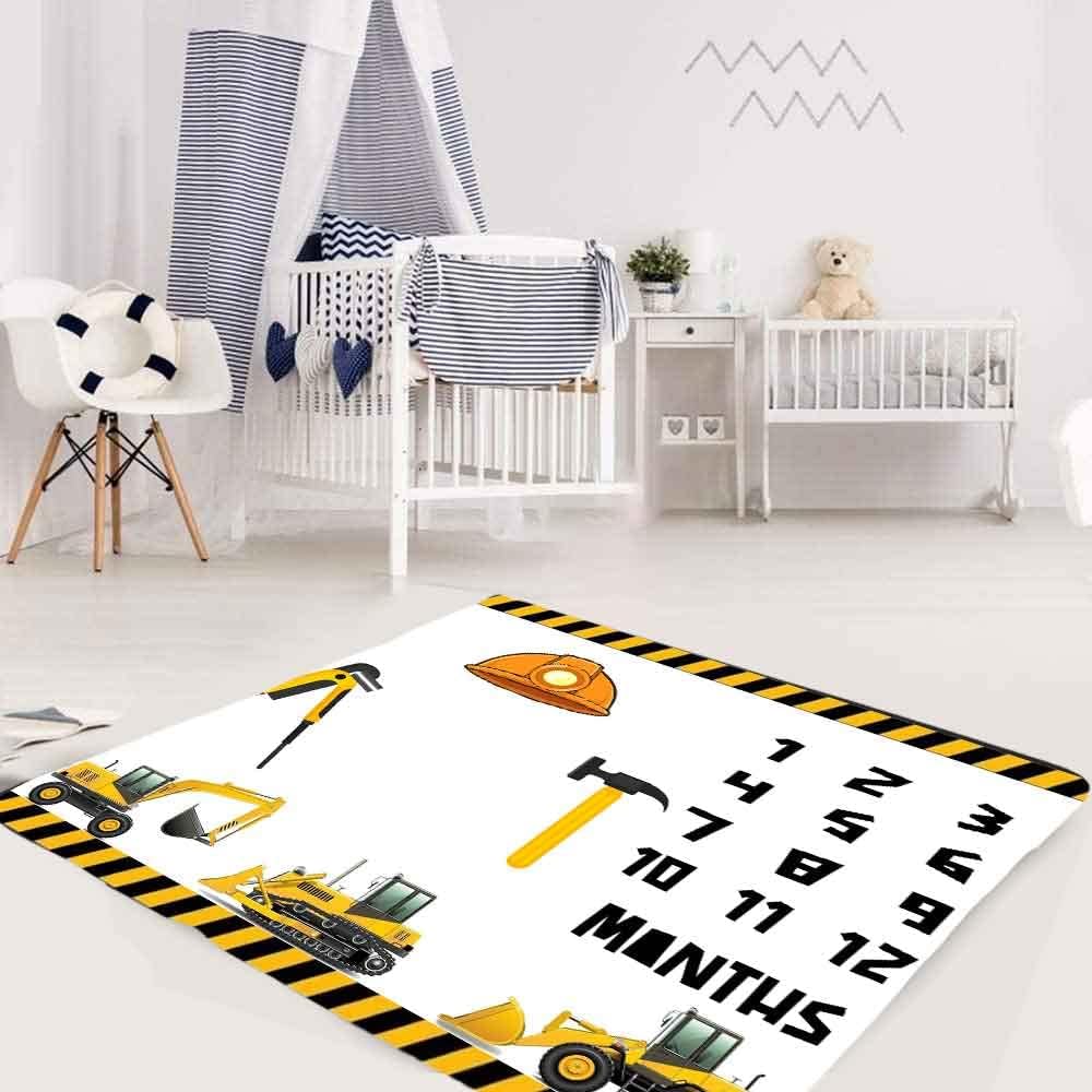 MTMETY Baby Milestone Blanket 48x40in Flannel Blanket