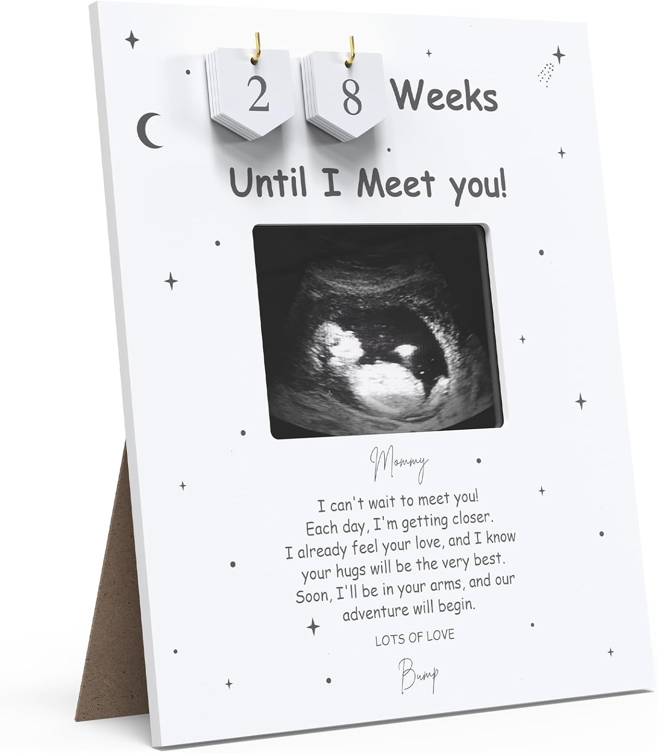 EURSET Ultrasound Photo Frame Countdown for Baby Shower