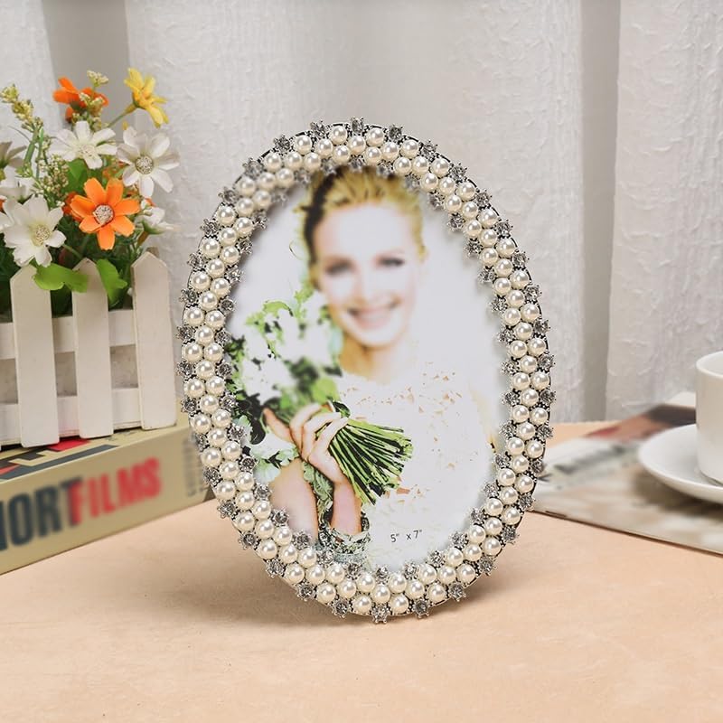 STBTOO Pearl Metal Picture Frame Pendulum Decor
