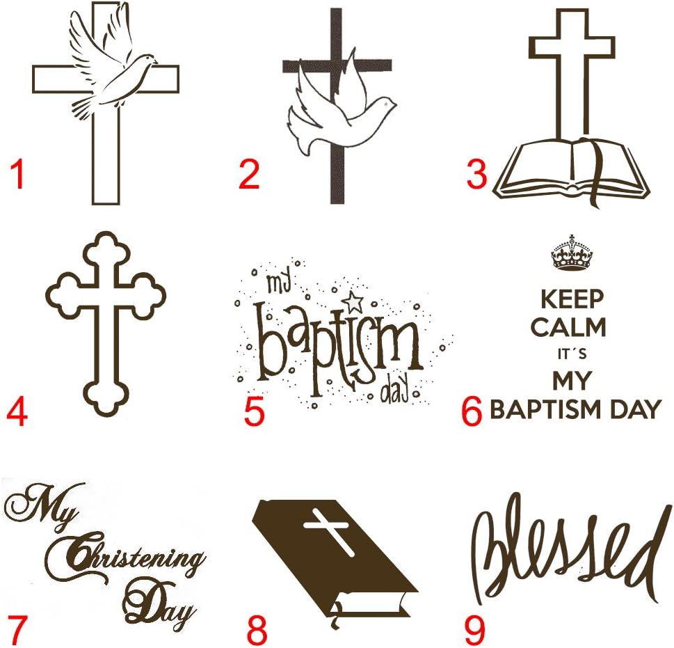 Glitzby Baptism Keepsake Wooden Block Personalized