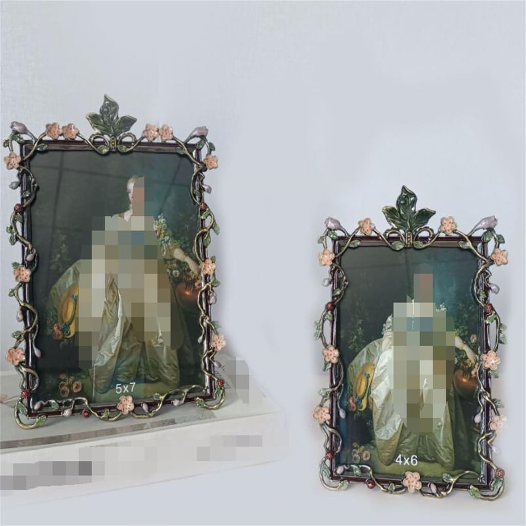 STBTOO Enamel Colored Metal Photo Frame 6 Inches