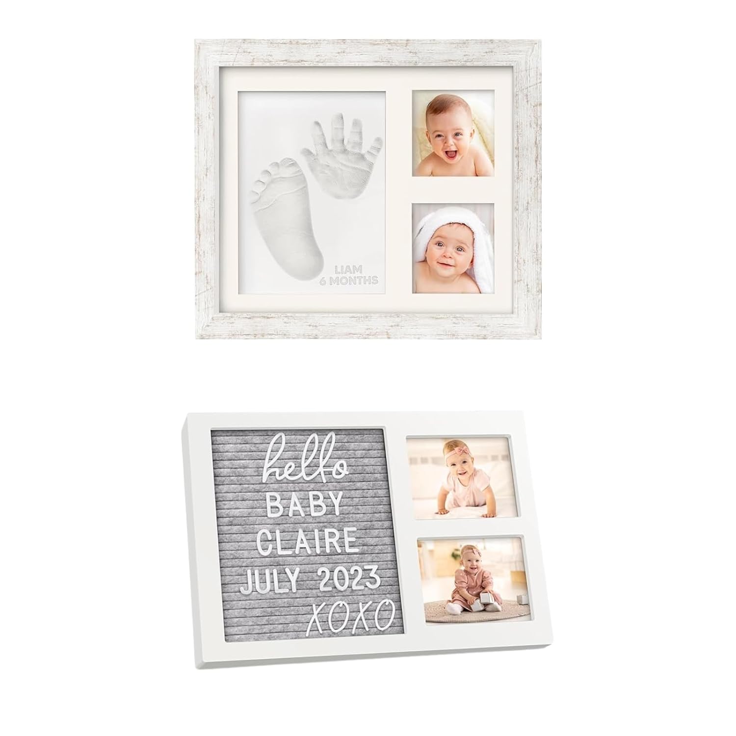 KeaBabies Baby Footprint Kit with Felt Letter Board
