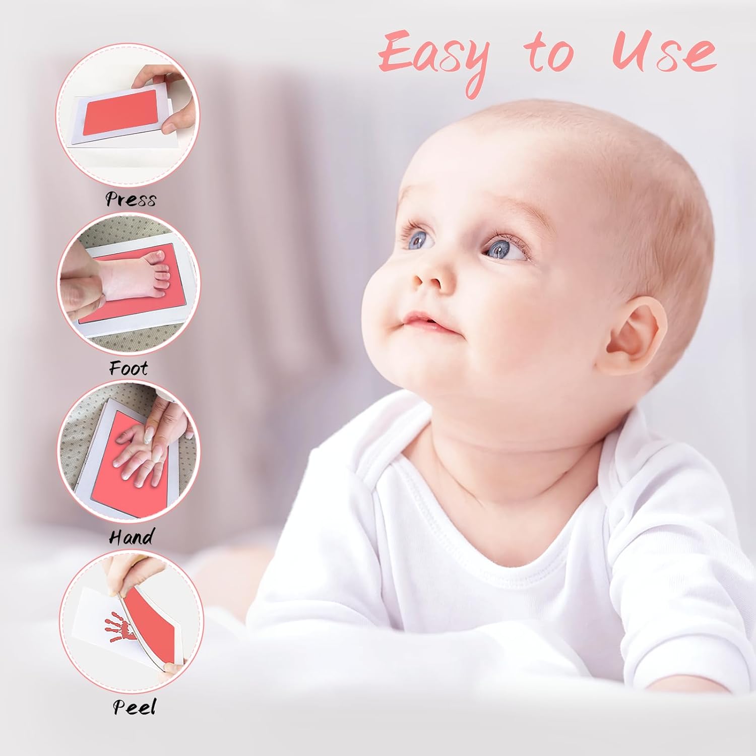 Tubuui 4-Pack Inkless Baby Footprint Kit