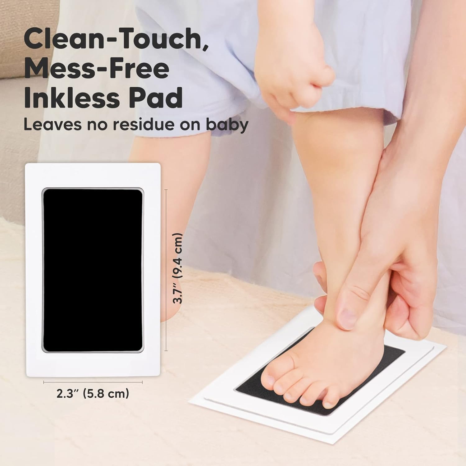 KeaBabies Inkless Hand Footprint Kit with Frame