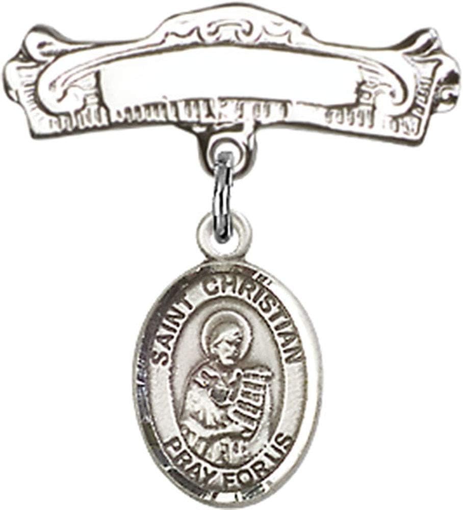 Religious Obsession Baby Badge with St Christian Charm