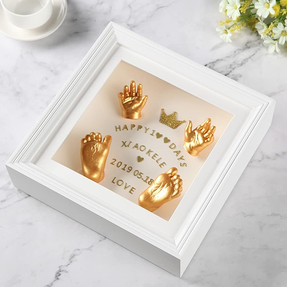 WANLIAN 10x10 Shadow Box Frame with European Border White 2-inch Depth